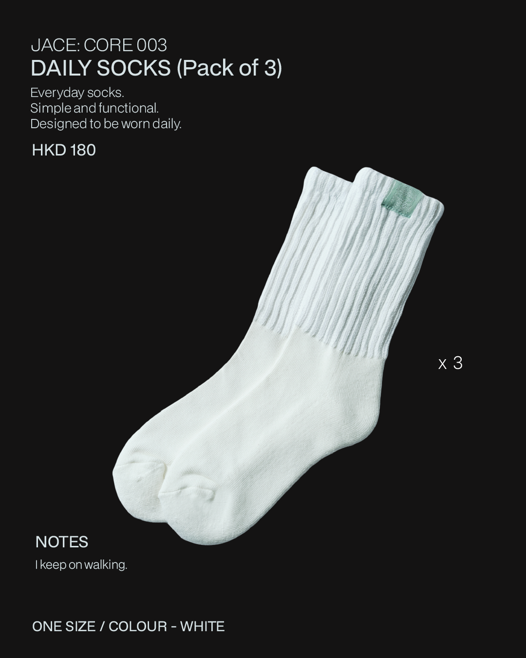 003 | DAILY SOCKS (Pack of 3)